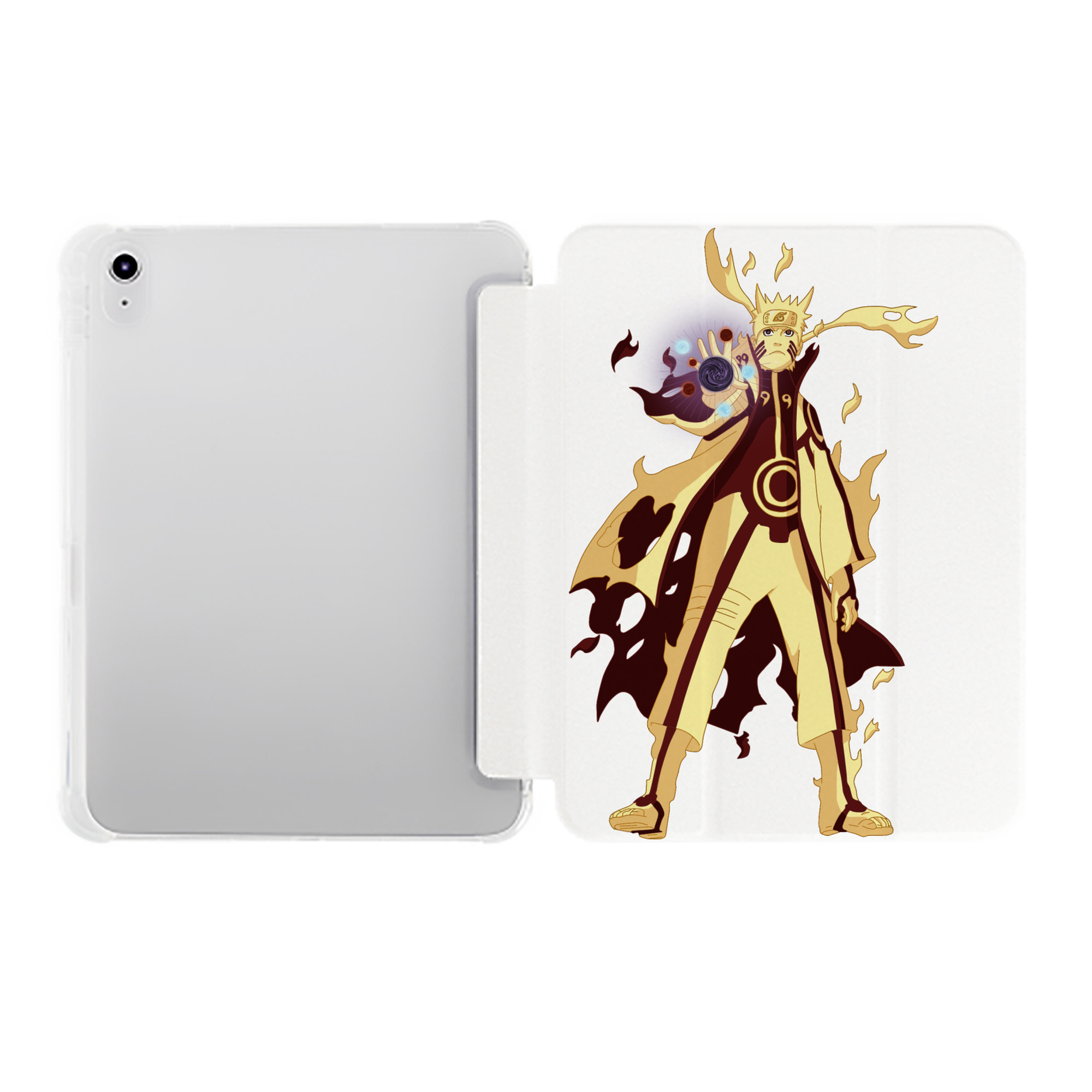 （画像用） NARUTO -ナルト- うずまき ナルト Uzumaki Naruto IPad ケース ペン収納付き 三つ折りスタンド PUレザー×シリコン 対応機種9.5/10.5/10.9インチ